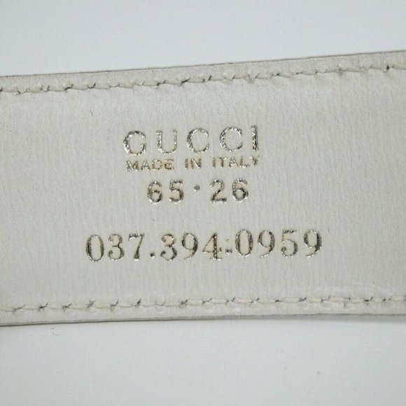 GUCCI White Tom Ford Era Chrome Square G Buckle main image 7